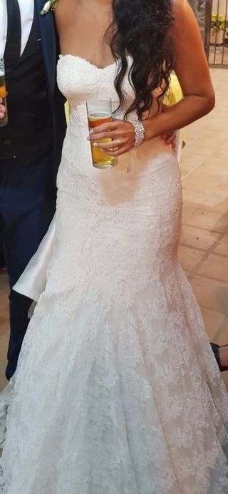 Vestido novia blanco - Talla 8