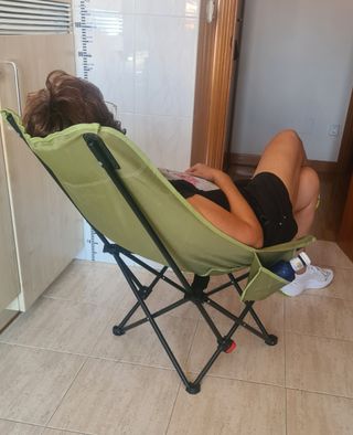 Silla camping plegable - Verde oliva