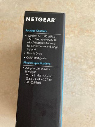 Adaptador WiFi 6 Netgear AX1800 A7500
