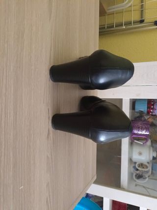 Tacones Satin negros - zapatos mujer