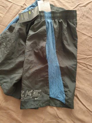 Bermudas Nike Dry Hombre - Gris/Azul