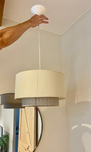 Lámpara techo beige-gris