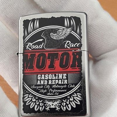 Zippo Gasoline Motor Oil Road Race
