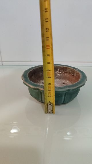 Maceta bonsai Shunzaido años 80 - Verde