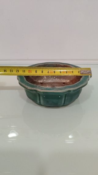 Maceta bonsai Shunzaido años 80 - Verde