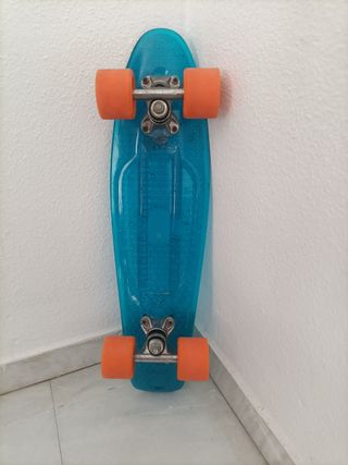 Monopatín skate Penny azul transparente