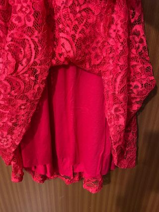 Vestido encaje rojo