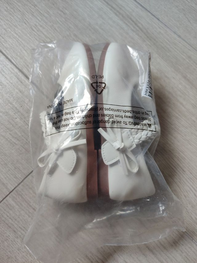 Zapatos niña blancos, talla 27
