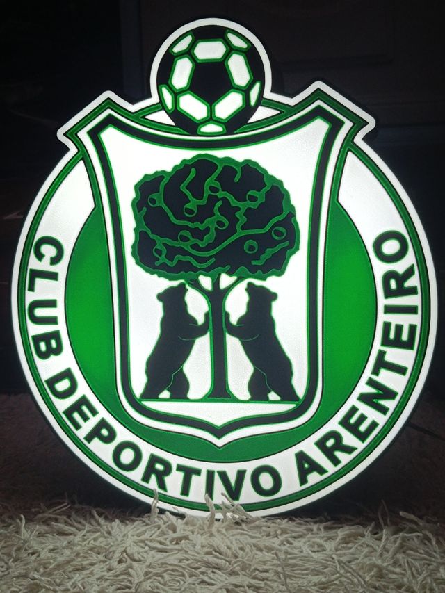 Escudo CD Arenteiro lámpara Carballiño