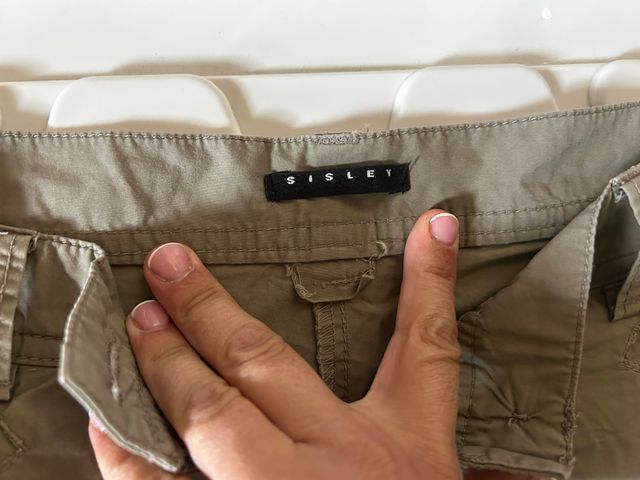 Shorts Sisley verde oliva donna