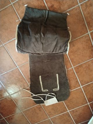 Funda carrito bebé marrón-beige