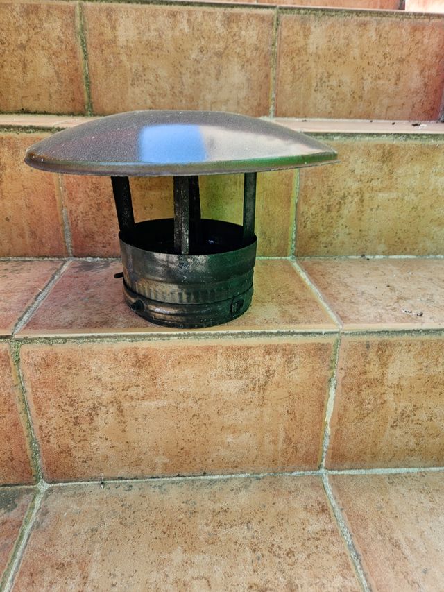 Copete chimenea 15cm - Metálico