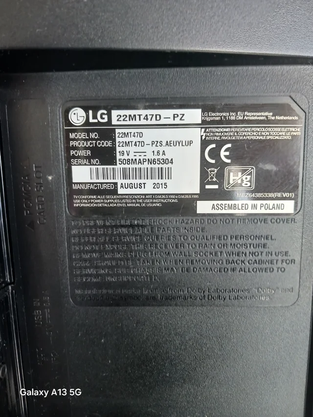 Televisor LG 22 pulgadas