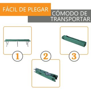 Cama plegable acampada