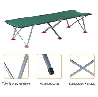 Cama plegable acampada