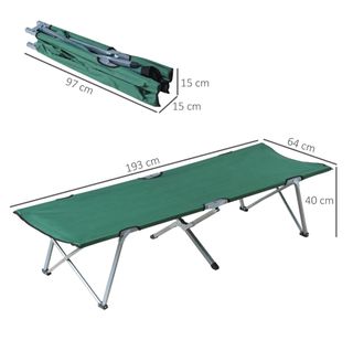 Cama plegable acampada