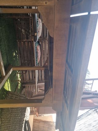 Mesa terraza madera ovalada