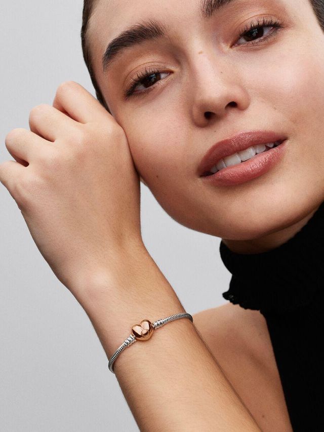 Pulsera Pandora | Plata y Rosa