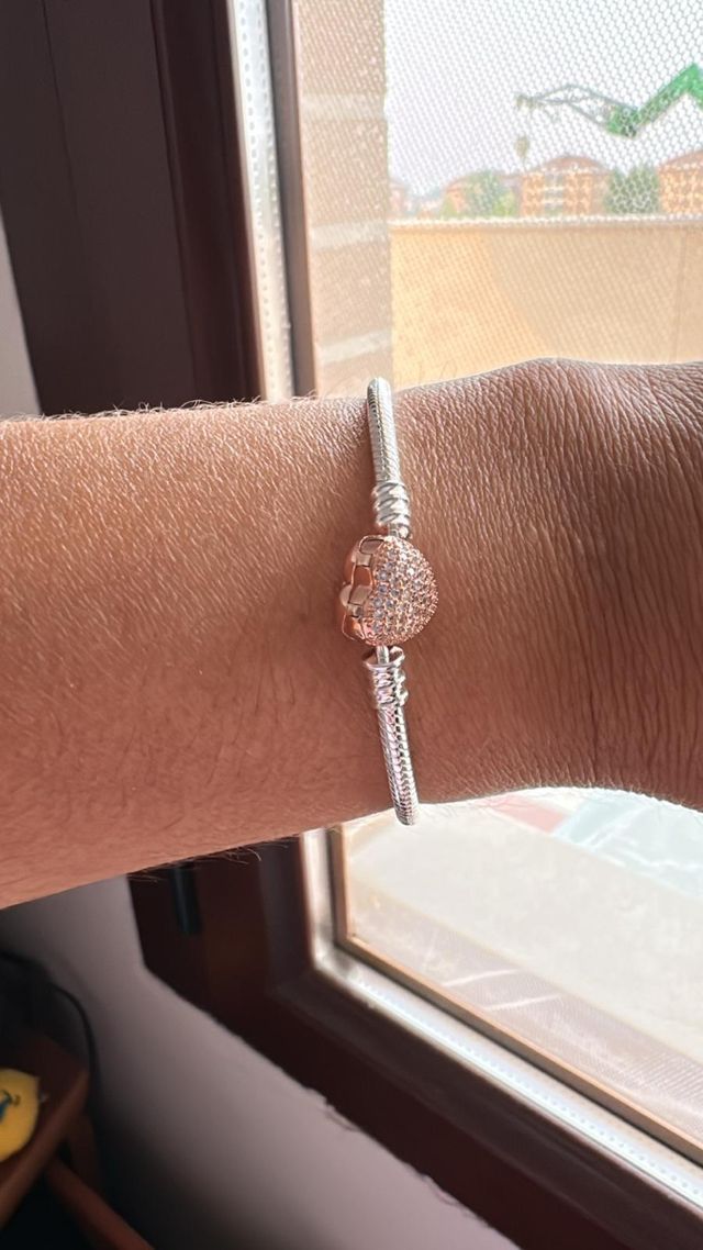 Pulsera Pandora | Plata y Rosa