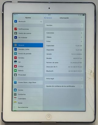 iPad 4  Wi-Fi pantalla retina 9,7” 16 GB