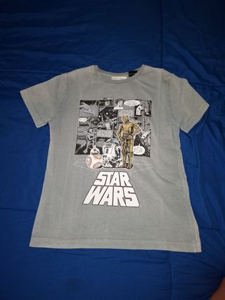 T-shirt Star Wars Cinza - Tamanho 7/8