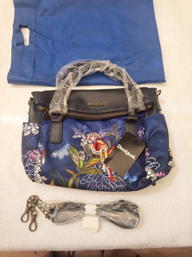 Bolso Desigual - Azul Multicolor bordado