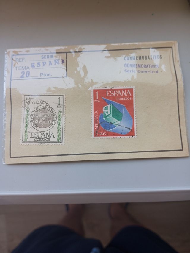 Sellos España: 20 ptas. conmemorativos, colección