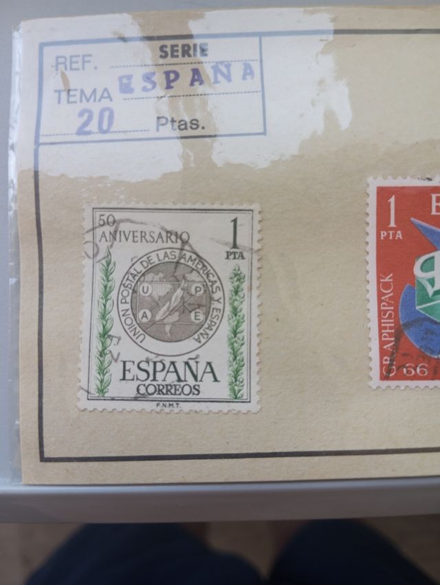 Sellos España: 20 ptas. conmemorativos, colección