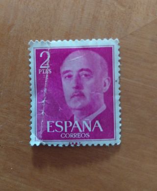 Sello España 2 Ptas - Franco