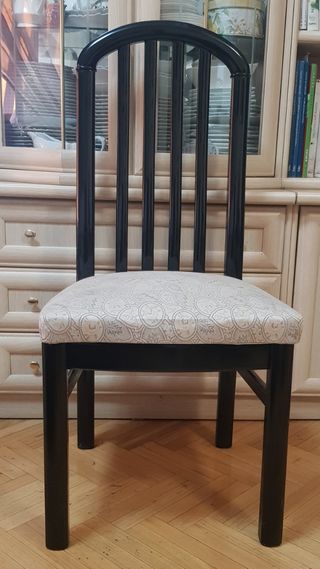 6 sillas comedor madera negra