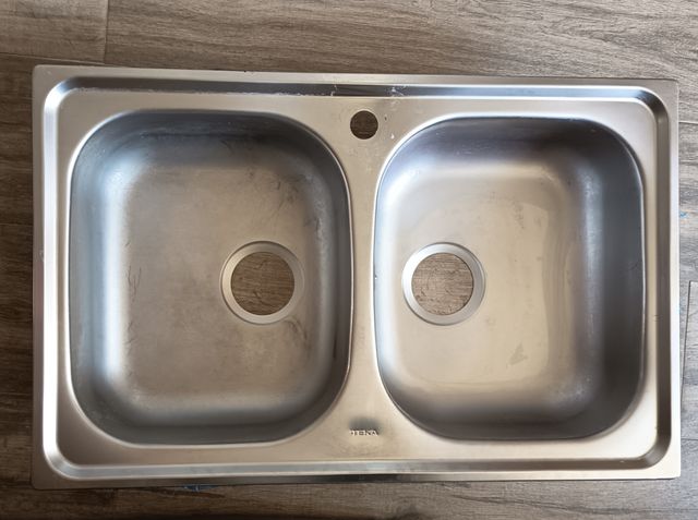 Fregadero TEKA 2 senos 80cm - Acero