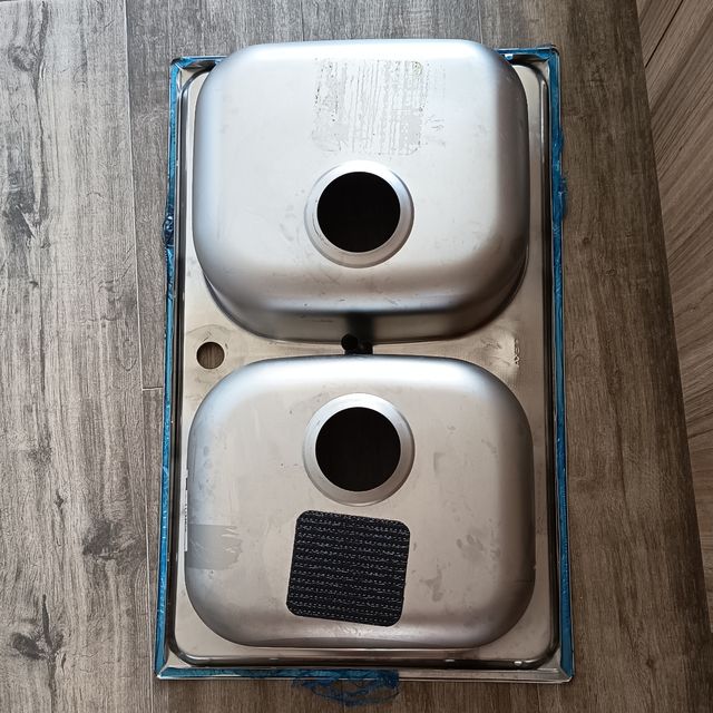 Fregadero TEKA 2 senos 80cm - Acero