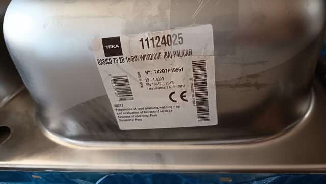 Fregadero TEKA 2 senos 80cm - Acero