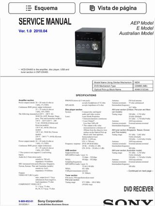Minicadena Sony - Radio CD HCD DX400