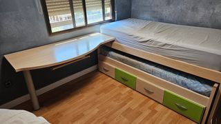 Cama nido + mesa - 90x190