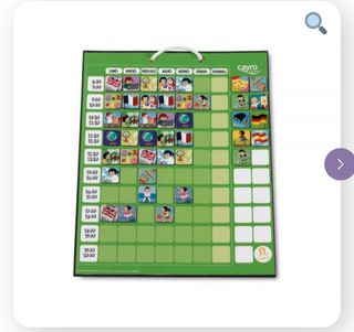 Tabla magnética horario