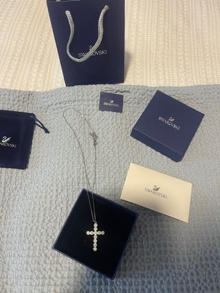 Collar Swarovski Cruz - Plata