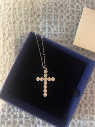Collar Swarovski Cruz - Plata
