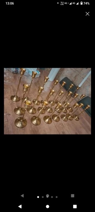 Candelabri colore dorato Ottone - 30pz