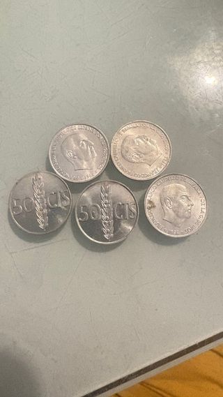 20 monedas 0’50 Franco- Monedas antiguas