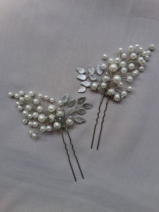 Tocado (2 horquillas) boda, fiesta, evento