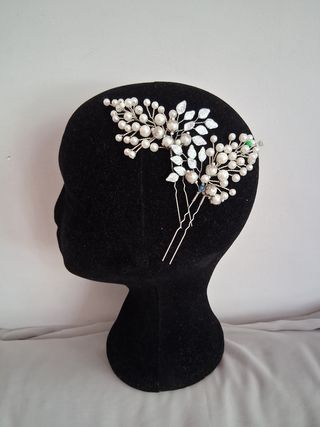 Tocado (2 horquillas) boda, fiesta, evento