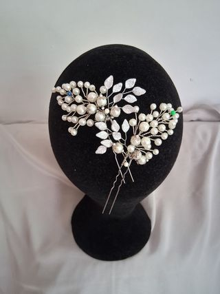 Tocado (2 horquillas) boda, fiesta, evento