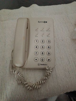 Teléfono Forma antiguo beige