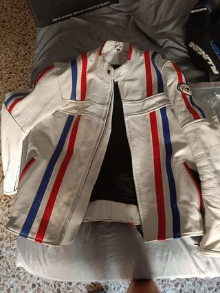 Chaqueta moto cuero Ross
