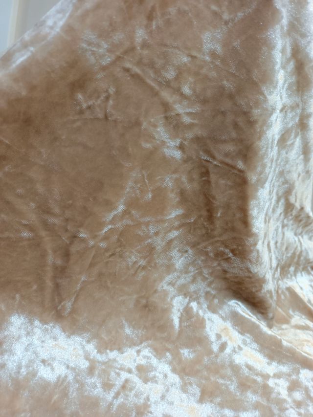 Retal terciopelo camel - elástico