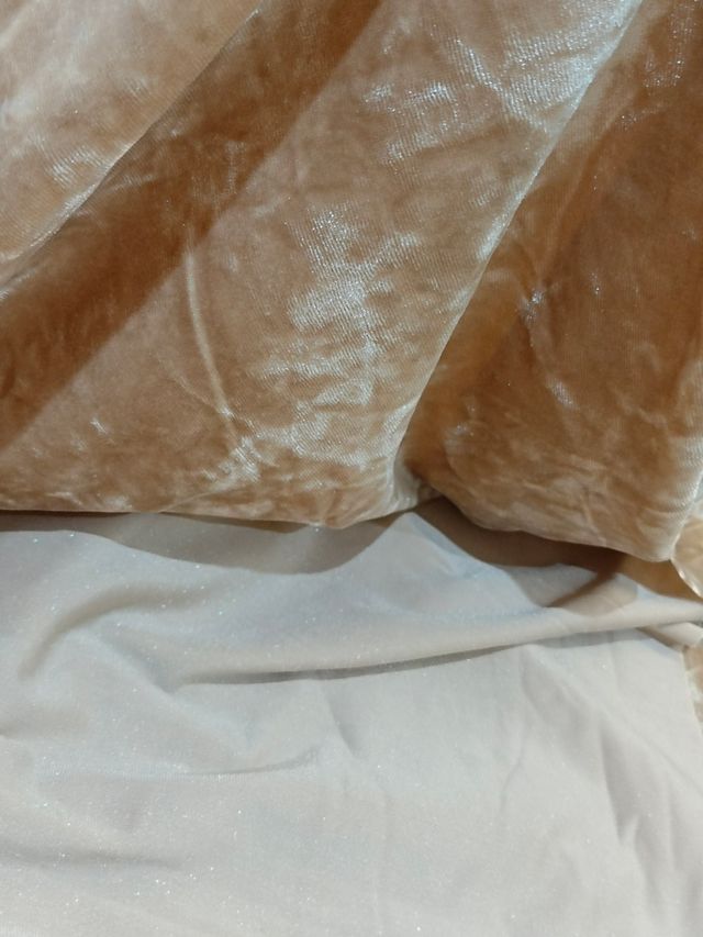 Retal terciopelo camel - elástico