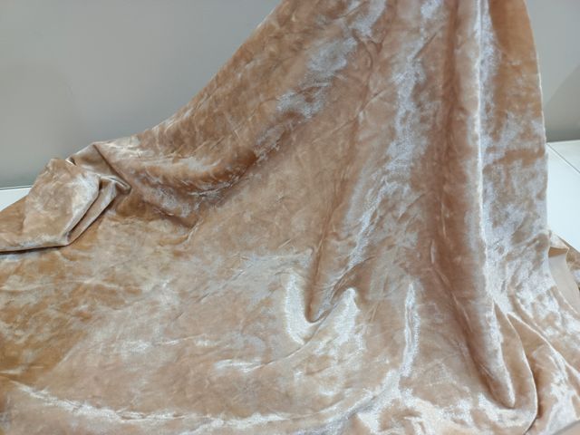 Retal terciopelo camel - elástico