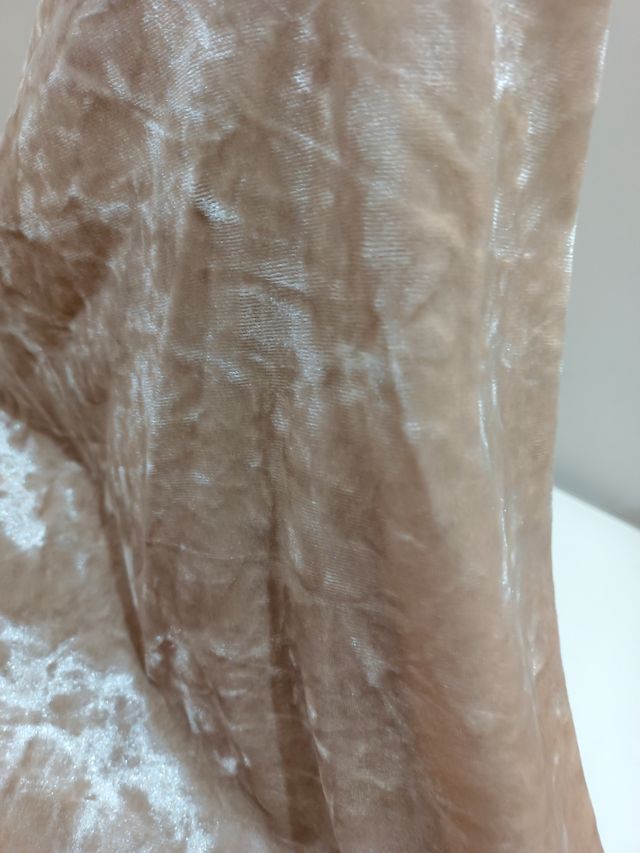 Retal terciopelo camel - elástico