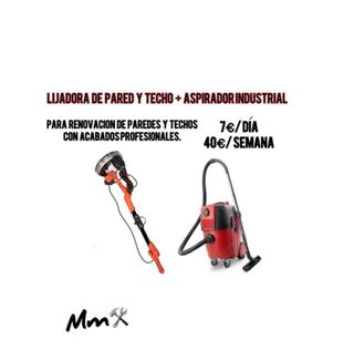 Alquiler Lijadora + Aspirador Industrial